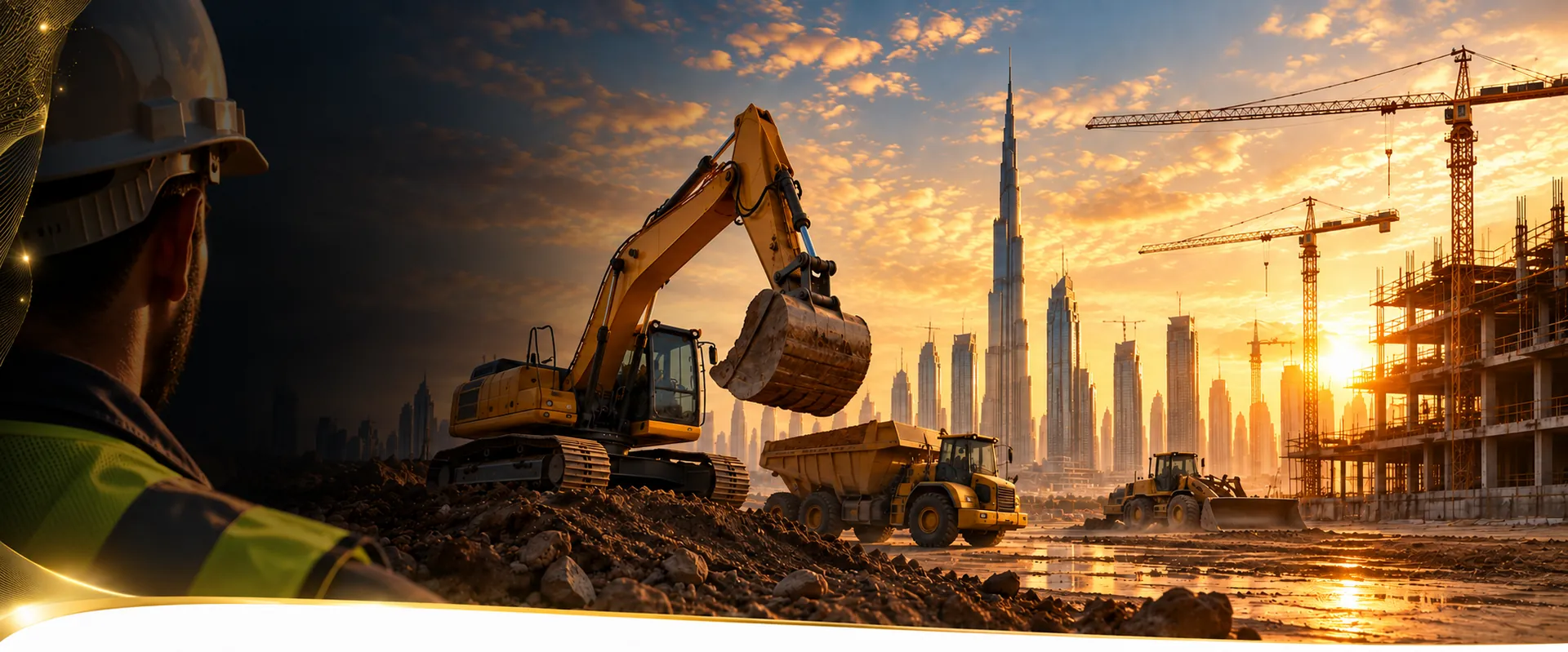Earth moving machinery at work