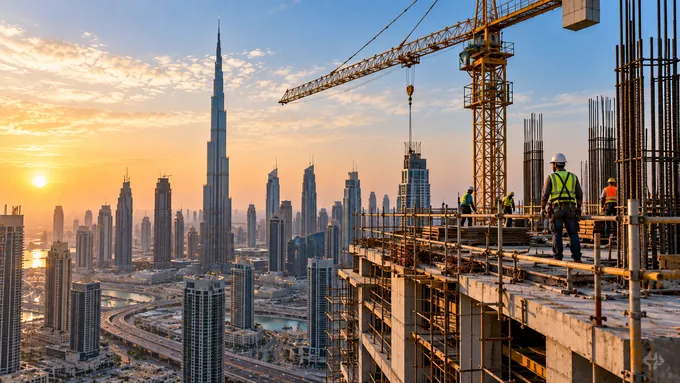 High-rise construction project in Business Bay, Dubai